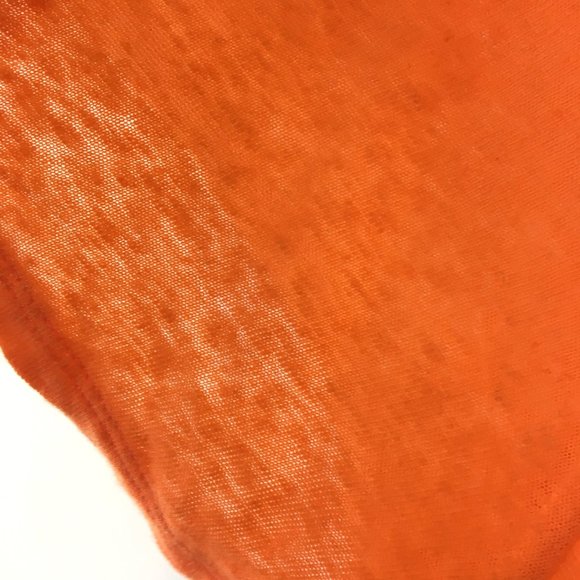 Lane Bryant Hot Orange Short Sleeve VNeck Slub Top - Picture 4 of 7
